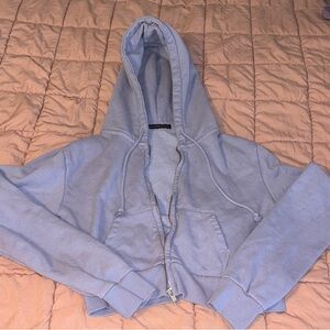Brandy Melville Light purple Cropped Hoodie